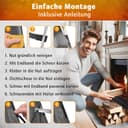 KAMINAT Ofen Dichtschnur - 2,5m Dichtschnur für Kaminofen - Feuerfestes Kamin Dichtband & Ofenrohr Dichtung - Hochwertige Kamin Dichtungsschnur inkl. Kleber - Dichtschnur Kaminofen Ø 6mm Breite 3