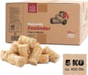Heumüller Holzwolle 5 kg (ca. 400 Stück) Holzwolle-Anzünder Kaminanzünder | Öko-Anzünder aus Holzwolle & Wachs | Lange Brenndauer & geruchsneutral | Ideal für Kamin, Grill & Feuerstellen 1