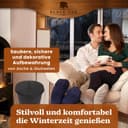 BLACK OAK Ascheeimer Vesuvio 15L – schwarz oval mit Deckel - groß 15 Liter - Stahl feuerfest verzinkt & pulverbeschichtet Asche & Kohle Eimer ideales Zubehör für Kamin Kachelofen Holzofen 5