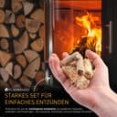 Flammingo® 12 kg Kamin-Anzünder Set, bestehend aus 8kg Holzwolleanzünder und 4kg Anzündsticks - aus Holzwolle und Wachs, ideal für Kamin, Ofen, Grill UVM. 2