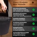 BLACK OAK Ascheeimer Vesuvio 15L – schwarz oval mit Deckel - groß 15 Liter - Stahl feuerfest verzinkt & pulverbeschichtet Asche & Kohle Eimer ideales Zubehör für Kamin Kachelofen Holzofen 4