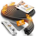 KAMINAT Ofen Dichtschnur - 2,5m Dichtschnur für Kaminofen - Feuerfestes Kamin Dichtband & Ofenrohr Dichtung - Hochwertige Kamin Dichtungsschnur inkl. Kleber - Dichtschnur Kaminofen Ø 6mm Breite 1