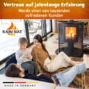 KAMINAT Ofen Dichtschnur - 2,5m Dichtschnur für Kaminofen - Feuerfestes Kamin Dichtband & Ofenrohr Dichtung - Hochwertige Kamin Dichtungsschnur inkl. Kleber - Dichtschnur Kaminofen Ø 6mm Breite 7