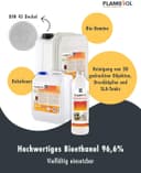 Höfer Chemie Bioethanol 96,6% Premium 6 x 1 L - Ethanol für Tischkamin, Kamin & Gartendeko für Draußen - Rauch- und Rußfrei - Aus Mais & Zuckerrüben 2