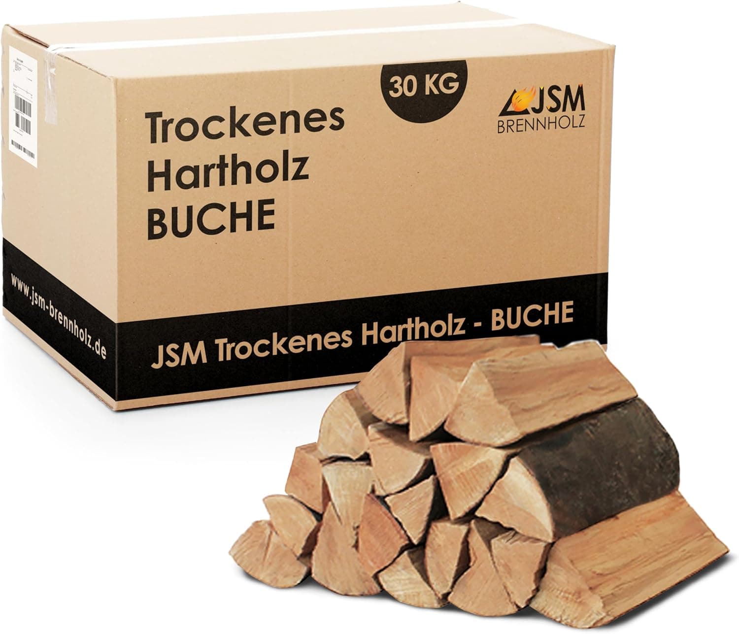 30kg Brennholz - 100% Buche, ofenfertig, Scheitlänge ca. 25 oder ca. 33 cm - für Kamin, Ofen, Feuerschalen, Lagerfeuer - Buchenholz Kaminholz Feuerholz Grillholz (Scheitlänge ca.33cm)