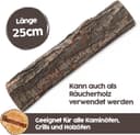 Brennholz Kaminholz Holz Eiche 10 kg Für Ofen und Kamin Kaminofen Feuerschale Grill Feuerholz Holzscheite Wood 25 cm kammergetrocknet flameup 6