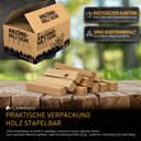 30 kg Brennholz Kaminholz Feuerholz Reine Eiche ofenfertig kammergetrocknet < 9% in 25cm (+/- 5cm) 4