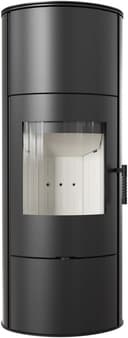 KRATKI Kaminofen aus Stahl Rollo bereit Satz Ø 150 7 kW mit Raumluftunabhängig, Blass Verkleidung, freistehend, BImSchV 2, Staubauslass, 150 mm, EEK A Kaminofen HKI 8