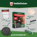 Veddelholzer 2,5 m komplett Set Ø 12mm Ofendichtband, Ofendichtung, Backofen Dichtung, Ofendichtschnur für Kaminofen, Öfen und Kaminofen Inkl. Hochtemperaturkleber, Handschuhe, Hülsen und Anleitung 5