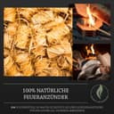 Log Barn Natürliche Anzündwolle - 200 Stück, Öko Anzünder Holzwolle für Holzöfen, Pizzaöfen, offene Feuer, Kaminanzünder und Grillanzünder - Echtes Log Barn Anfeuerholz (200 PC) 2