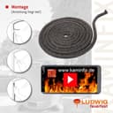 Ofendichtschnur 2,5m inkl. Kleber, Kaminreparaturset in der Größe 10mm, hochwertige Ofentürdichtschnur und Ofenschnur - Dichtschnur für Kaminofen, Ofen Dichtschnur 6, 8, 10, 12, 14mm. 5