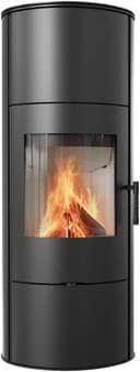 KRATKI Kaminofen aus Stahl Rollo bereit Satz Ø 150 7 kW mit Raumluftunabhängig, Blass Verkleidung, freistehend, BImSchV 2, Staubauslass, 150 mm, EEK A Kaminofen HKI 1