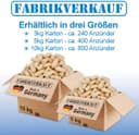 FABRIKVERKAUF Öko-Anzündwolle (5 kg) ca. 400 Stück, auch als (3kg+10kg), ökologische Grillanzünder, Kaminanzünder, Ofenanzünder, Holzwolle, Anzünder (5kg) 2