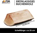 30kg Brennholz - 100% Buche, ofenfertig, Scheitlänge ca. 25 oder ca. 33 cm - für Kamin, Ofen, Feuerschalen, Lagerfeuer - Buchenholz Kaminholz Feuerholz Grillholz (Scheitlänge ca.33cm) 3
