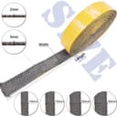 LANUCN Kamin Dichtband, Selbstklebend Dichtung für Kaminofen, Ofenrohr, Kamintür, Schornsteinverlängerung, Smoker, Hitzebeständiger Ofendichtschnur (2mm x 15mm x 2m) 2