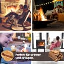 Brennholz Kaminholz Holz Eiche 10 kg Für Ofen und Kamin Kaminofen Feuerschale Grill Feuerholz Holzscheite Wood 25 cm kammergetrocknet flameup 7