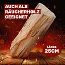 Flameup Brennholz Buche, Kaminholz mit Rinde, Buchenholz, Feuerholz für Ofen, Kamin, Kaminofen, Feuerschale, Grill, Holzscheite 25 cm, getrocknet, Menge:120 kg 6