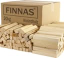 FINNAS 20kg Anfeuerholz Anzündholz Anmachholz Brennholz Kaminholz Kaminscheit Span Smoker Grill BBQ Ofenfertig trocken Holzstücke Feuerschale Lagerfeuer 1