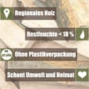 Buche Brennholz 25 cm Kaminholz 30, 60 oder 90kg für Kaminofen Lagerfeuer Feuerschale Ofen Grill Buchenholz kammergetrocknet ofenfertig Holzscheite Kingpower, Menge:90 kg 4