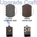 LANUCN Kamin Dichtband, Selbstklebend Dichtung für Kaminofen, Ofenrohr, Kamintür, Schornsteinverlängerung, Smoker, Hitzebeständiger Ofendichtschnur (2mm x 15mm x 2m) 3