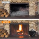 BRIAN & DANY Ascheeimer mit Deckel, Runder Kohleeimer für Kamine, 5L Eimer mit Schaufel und Handbesen, Werkzeugset Zubehör für Kamin, Feuerstelle, Holzofen 6