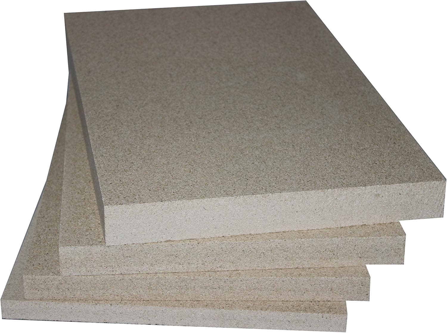 Vermiculite Schamotte Ersatz, 3 Platten 500 x 300 x 30 mm, Feuerraum Auskleidung